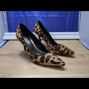 Ralph Lauren leopard toe heels